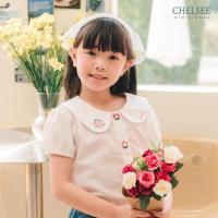 ราคา Chelsee เสื้อเชิ้ต ปกบัว ปักลายดอกไม้ แขนตุ๊กตา ผ้า 100%Cotton อายุ 1.5-10ปี เด็กผู้หญิง เสื้อผ้าเด็กโต รุ่น 238125 (25991815927)