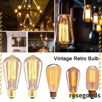 ราคา ROSEGOODS Vintage Retro Bulb E27 ผู้ถือ 40W หลอดไส้โบราณ Bright Warm White Edison โคมไฟ (54606406975)
