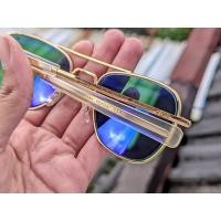 ราคา แว่นตาแฟชั่น Ao skymaster พร้อมเลนส์แก้ว ป้องกัน uv400 สีเขียวทอง ใหม่ (54204998207)