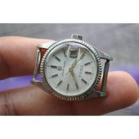 ราคา นาฬิกา Vintage มือสองญี่ปุ่น CITIZEN DateStar ระบบ ไขลาน ผู้หญิง ทรงกลม กรอบเงิน หน้าปัด 25มม (20288348314)