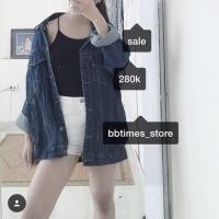 ราคา เสื้อแจ็คเก็ตยีนส์สีน้ําเงินเข้ม (42808835454)