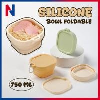 ราคา [NOVII] ชามซิลิโคนขนาด 750 มล. พับซิลิโคนพับได้ แบบพกพา / Mangkuk Silikon Boleh Dilipat (27786300788)