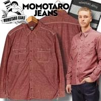 ราคา MOMOTARO JEANS 5oz CHAMBRAY SHIRT - RED รุ่น MS044 (Made in okayama) (44854009554)