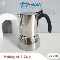 ราคา Mokapot Induction 6 Cup 300ml Moka Pot เครื่องชงกาแฟเอสเปรสโซสแตนเลส (28237935478)