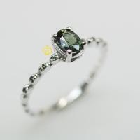 ราคา JewChanแหวนตัวเรือนเงินแท้พลอย เขียวส่อง (มรกตจันท์) (12452448497)