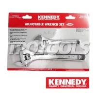 ราคา ประแจเลื่อนสีขาว2ตัว 6"/10" CHROME FINISH ADJUSTABLEWREN KEN5011560K "KENNEDY" รับประกันสินค้า100% (40564310827)