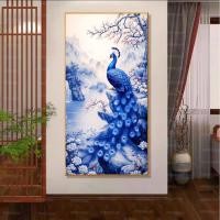 ราคา ภาพนกยูงริมน้ำตกชุดปักครอสติชเส้นด้าย Cross stitchครอสติชผ้าพิมพ์ลาย งานฝีมือ DIY งานเย็บ... (50907430415)