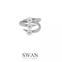 ราคา [ส่งด่วนฟรี]SWAN - Fierce Ring With Pearl แหวนเงินแท้ มุกแท้ มุกน้ำจืด ฝังเพชรคิวบิคเซอร์โคเนีย (11623223998)