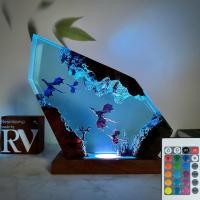 ราคา Resin Wooden Lamp 3D มังกรไฟและโคมไฟเรซิ่น Ice Dragon เรซิ่น Trimming โคมไฟเรซิ่น โคมไฟห้องนอน ของขวัญคริสต์มาส (43826151407)