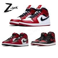 ราคา ของแท้ 100%/Ke NIKE Air Jordan 1 Mid Chicago bred band ray1 รองเท้าบาสเก็ตบอลคุณภาพสูงย้อนยุคสําหรับผู้ชายและผู้หญิง (57059534601)