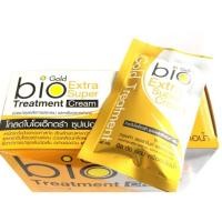 ราคา (แท้)✅ Gold Bio Extra Super Treatment Cream ปริมาณบรรจุ ขายยกกล่อง 1 กล่อง 24 ซอง (1251265620)