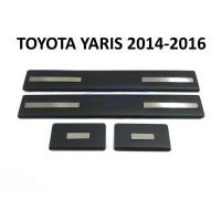 ราคา 4ชิ้น ชายบันได สีดำด้าน โตโยต้า ยาริส 2014 - 2016 TOYOTA YARIS HATCHBACK ชายบันไดประตู สคัพเพลท กันรอยประตู (13399809694)