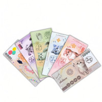 ราคา แบงค์กาโม่ ธนบัตรปลอม ลายน่ารักสำหรับเด็ก งานปัจฉิม พร็อพการแสดง บรรจุแพ็ค 20/50/100 ใบ (57354812686)