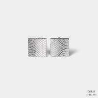ราคา Silver Graphic Squares Cufflinks - กระดุมข้อมือสี่เหลี่ยมกราฟิก (22673358553)