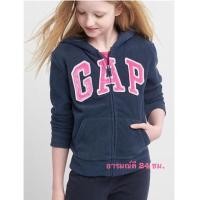 ราคา เสื้อกันหนาวเด็ก Gap แท้ เด็กโต 6-8 ปี มีฮู้ด ซิปหน้า สีกรม ปัก สีชมพู เสื้อกันหนาว (1333927825)