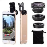 ราคา เลนส์กล้อง 3 in 1 Fish Eye + Wide Angle + Macro เลนส์สำหรับมือถือ เลนส์มุมกว้าง 180 องศา สินค้าพร้อมส่ง (22982338114)