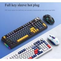 ราคา Tri-Mode Wireless Bluetooth Wired Mechanical Keyboard Set T-WOLF TF780 RGB Red Switch Gaming Mouse 3-in-1 (49651341996)