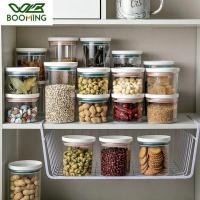 ราคา WBBOOMING 2 Different Color Sealed Ring Bottles Kitchen Storage Box Transparent Food Canister Keep Fresh New Clear Conta (18485571170)