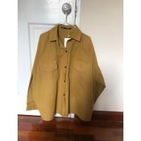 ราคา เสื้อติดป้าย zara สีออกเหลืองมัสตาร์ด size m ทรง oversize (22438842216)