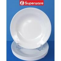 ราคา ซุปเปอร์แวร์ จานทรงลึก8"=6ชิ้น สีขาวกลม ซุปเปอร์แวร์เกรดA (1509491246)
