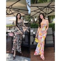 ราคา ChouChou Brand: Maxi dress Collection Summer เดรสคอถ่วงเนื้อผ้าพิมพ์ลายดอกไม้ (54258397827)