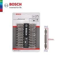 ราคา BOSCH ดอกไขควงสี่แฉก 2 หัว รุ่นใหม่ล่าสุด 2608521039 ขนาด PH2 x 65 มม. (แพ็ก 10 ชิ้น) สีเทา ของแท้100% (54505852336)