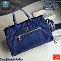 ราคา Prada Tessuto-SafianoShopping Bag B1843M สีRoyalน่ารักน่าใช้มาแล้วจ้า❤️ (28367151603)
