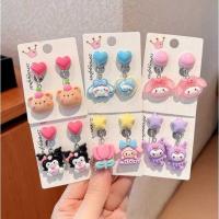 ราคา SANRIO ต่างหูแบบหนีบเด็กแบบไม่โค้งงอเกาหลี | ต่างหูตัวละครน่ารัก | ต่างหูเด็กซานริโอ้ (27794020360)