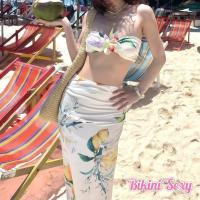 ราคา BikiniSexy ชุดว่ายน้ำกระโปรง ชุดว่ายน้ำบิกินี่ bikiniชุดสามชิ้น ชุดไปทะเลเอวสูง ชุดว่ายน้ำเว้าหลัง (28039740884)