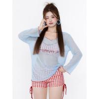 ราคา ✿ ชุดว่ายน้ำ เสื้อคลุมบาง 3ชิ้น สาวอวบใส่ได้ สำหรับผู้หญิง (28834646809)