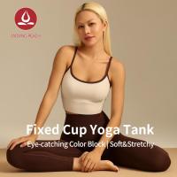 ราคา MOVING PEACH ผู้หญิงกีฬา Bra Contrast spring รายละเอียดพิลาทิสโยคะ Top Comfort Breathable Gym ฟิตเนสเต้นรําสวมใส่ทุกวัน ABU (28077136965)