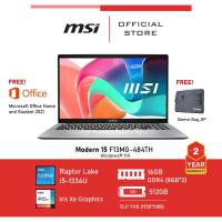 ราคา MSI Modern 15 F13MG-484TH (Iris Xe Graphics) Urban Silver Laptops โน๊ตบุ๊ค (26285249194)