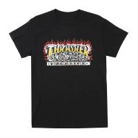 ราคา เสื้อยืด Thrasher ลายกะโหลกไฟ สไตล์สเก็ตบอร์ด สำหรับแฟนสตรีท (40629621290)