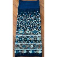 ราคา ผ้าซิ่นแพรวา ฝ้ายเข็นมือย้อมสีธรรมชาติโทนสีคราม (10835072195)