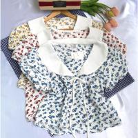 ราคา เสื้อแขนสั้น จั๊มปลายแขน แต่งปกขาวผูกโบว์ ลายเชอรี่น่ารัก ตัดเย็บดีผ้านิ่มมากค่ะ (พร้อมส่ง) รอบอก 38 ยาว 20 (12001124670)