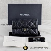 ราคา CHANEL Wallet Black Caviar Medium SHW ไซร์กลาง 9brandname (22720534464)