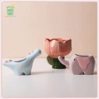 ราคา [สี] น่ารักฉ่ํากระถางดอกไม้เซรามิกสัตว์รูปร่างช้างไดโนเสาร์กระถางต้นไม้สก์ท็อประเบียงตกแต่งตกแต่งบ้านแจกันเซรามิก ไทย (56657692772)