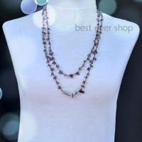 ราคา สร้อยคอหินอเมทิสต์ ( amethyst ) สีม่วงอ่อน (7379347497)