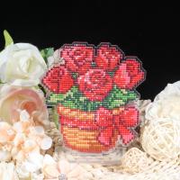 ราคา ForeverYoung Basket of Red Roses ภาพวาดเพชร Standee อะคริลิคพร้อมฐาน DIY Decor (46706158183)