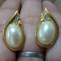 ราคา ต่างหูหนีบมุกเคลือบ งานแบรนด์ (Monet Earrings) (959667995)