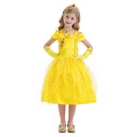 ราคา ชุดเจ้าหญิงเบลล์ ชุดแฟนซี สีเหลือง สำหรับเด็ก พร้อมส่ง Girl Belle Princess Costume (25576234115)