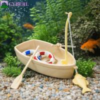 ราคา CYBERLINX เรือตกปลา, DIY พลาสติกลอยเรือพลาสติก, เครื่องประดับตุ๊กตา Nautical สไตล์ Mini Fish Tank Landscape Fish Tank Decor (57058600698)