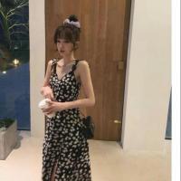 ราคา Black Daisy Dress♥️ เดรสยาวสายเดี่ยวลายดอกเดซี่ (3432515912)