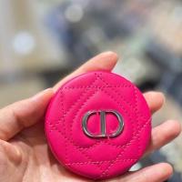 ราคา ขนาดเล็ก ~ Dior Dior Rose Red หวายลายสก๊อตกระจกแต่งหน้า Counter Limited Lambskin กระจกสองด้าน Flip G (46258066593)