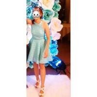 ราคา เดรสกระโปรงบานสั้น สีเขียวมิ้น สำหรับใส่ไปงาน (Short Mint Dress) (43063337717)