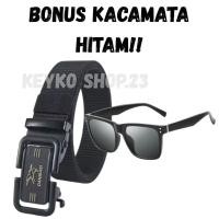 ราคา KATUN FREE SUNGLASSES - เข็มขัดผ้าใบอัตโนมัติผู้ชายสีดํา IRON Buckle Cotton Belt Fashion Casual Mens (56704860965)