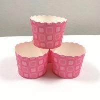 ราคา ถ้วยปาเน็ตโทน 50 ใบ ถ้วยมัฟฟิน ลายสี่เหลี่ยมสีชมพู (823755889)