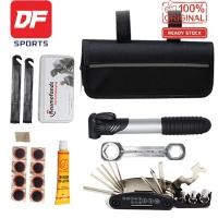 ราคา DF.os Universal Road Mountain Bike Repair Tool Kit จักรยาน Tyre Patch สติกเกอร์กล่องเครื่องมือชุดพร้อมสายคล้อง (17794806287)