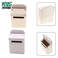 ราคา Small Blank Mail Box House Mini Mail Box โมเดลกล่องจดหมายแบบพลิกไม้ขนาดเล็ก (28687653417)