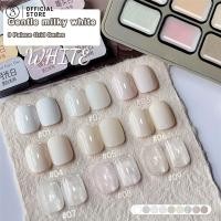 ราคา สีเจล สีขาวมิลค์กี้ ตบ เจล ยาทาเล็บ 9 สี ชุดกาวติดเล็บแข็ง ชุดยาทาเล็บสีขาวมูนไลท์สีขาวมุกไข่มุก (43308259517)